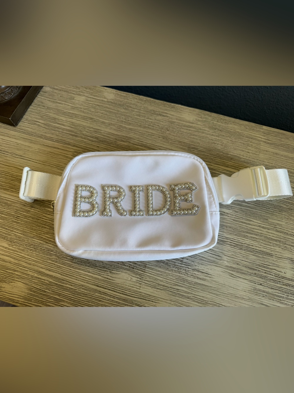 NEW!!! Bride White Crystal Embellished Crossbody Bag